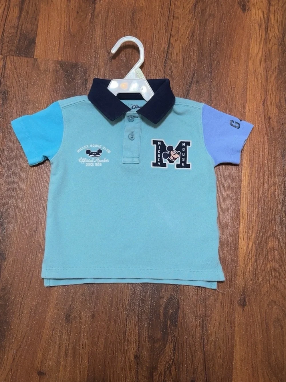 GAP Mint Colorblock Polo with Navy Collar